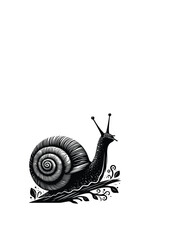 Gentle Explorer: Delightful Snail Vector Illustration