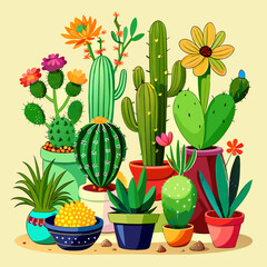Cactus and Succulent Collection - Assortment of Desert Plants