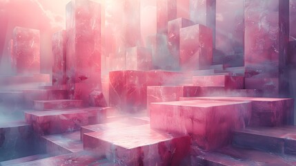 Mystical Pink Crystal Landscape: Unveiling Nature’s Hidden Beauty