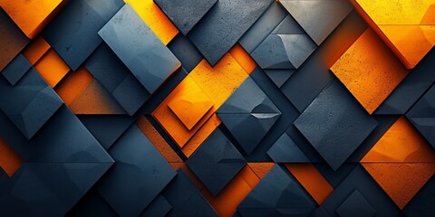 Orange X-Blocks A Modern, Geometric Design for Monthly Events Generative AI