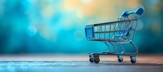 Shopify Shopping Cart A Blue and Silver Monthly Event Generative AI