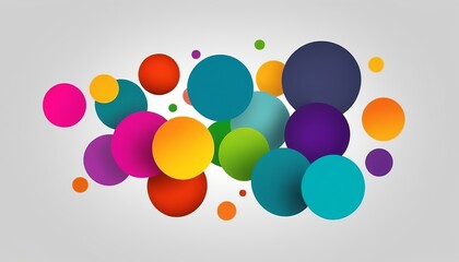 Graphic Design of Colorful Objects in Modern Vector Art - obrazy, fototapety, plakaty