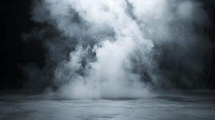An enigmatic image of swirling fog covering a dark, reflective surface, conveys a sense of mystery and depth.
