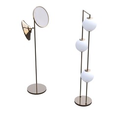 floor lamp isolated on white background, interior lighting, 3D illustration, cg render