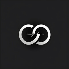Sleek Monochromatic FC Logo: A Modern Ode to Minimalistic Design