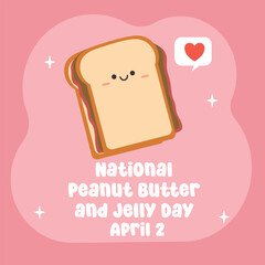 vector graphic of National Peanut Butter and Jelly Day ideal for National Peanut Butter and Jelly Day celebration.