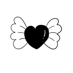 abstract floral heart