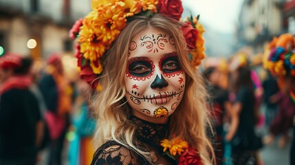 Celebrate DÃ­a de los Muertos with a Sugar Skull Makeover Generative AI