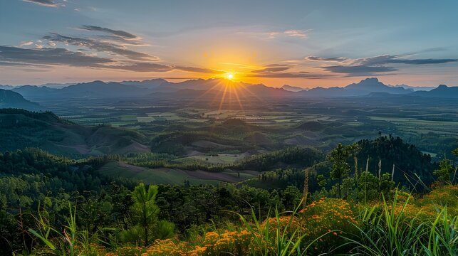 Stunning Sunrise and Sunset Views Over Mountains and Valleys