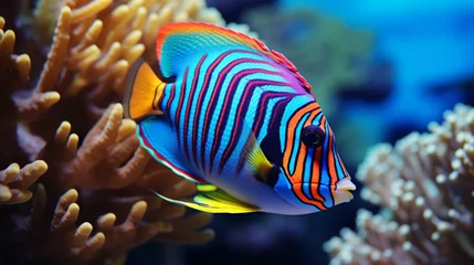 Foto op Plexiglas fish with coral,  fish in aquarium, coral reef with fish © Designs By Bia