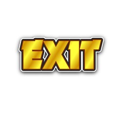 3D Exit text poster art