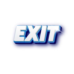 3D Exit text poster art