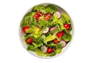 Colorful and Fresh Salad Isolated On Transparent Background