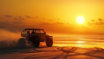 Car on the beach