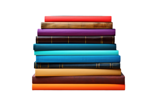 A Stack of Books Sitting on Top of Each Other. A neat stack of books, with each book balancing perfectly on top of the other, showcasing order and organization.