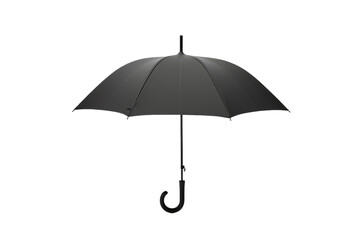 Opened Black Umbrella Isolated On Transparent Background