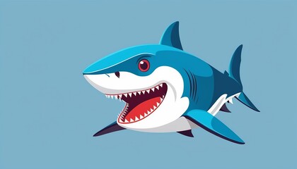 Graphic Design of Shark Mascot in Modern Vector Illustration