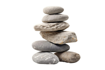 Tower of Rocks Isolated On Transparent Background