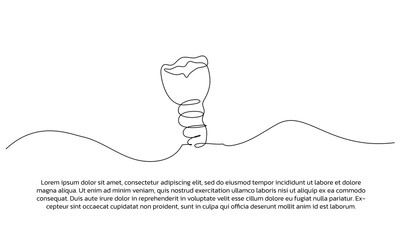 One line artificial dental poster drawing with frame. Abstract minimal continuous line wall decor.