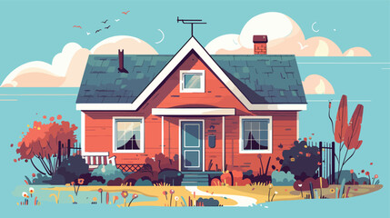 Back to Home House vector illustration.