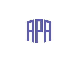 APA logo design vector template