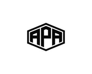 APA logo design vector template - obrazy, fototapety, plakaty