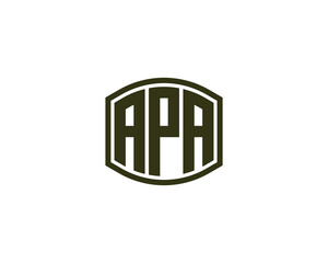 APA logo design vector template