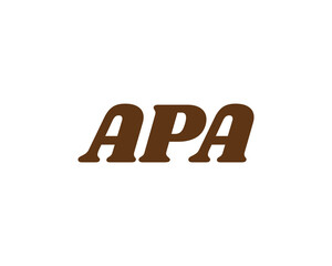 APA logo design vector template - obrazy, fototapety, plakaty