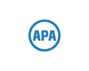 APA logo design vector template