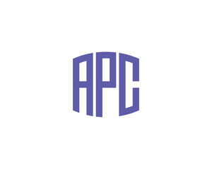 APC logo design vector template