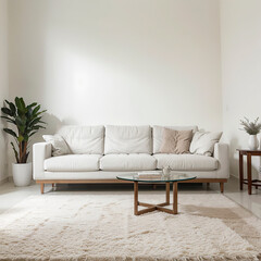 modern living room interior design with white sofa 