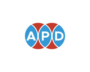 APD logo design vector template