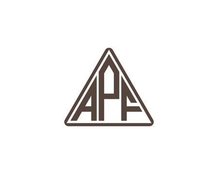 APF logo design vector template