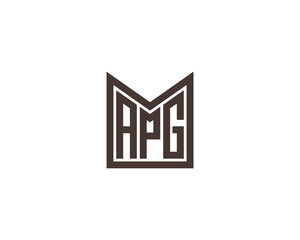 APG Logo design vector template
