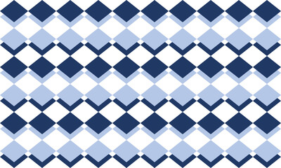 two tone blue diamond checkerboard repeat pattern, replete image, design for fabric printing
