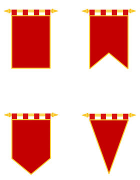 royal flag realistic template empty blank stock vector illustrationn
