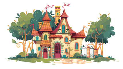 Fairytale Wonderful house vector illustration 