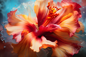 Mesmerizing Solitary Bloom: A Vivid Celebration of Nature's Complexity and Design