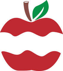 Red Apple fruit graphic design svg