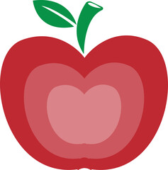 Red Apple fruit graphic design svg