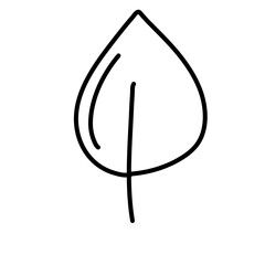 Leaf Line Minimal Icon