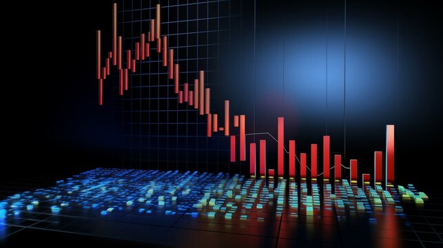 Visual representation depicting the decline in financial market and its consequential economic repercussions, highlighting the impact through graphical data analysis.
