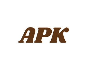 APK logo design vector template