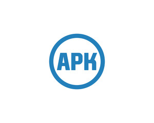 APK logo design vector template