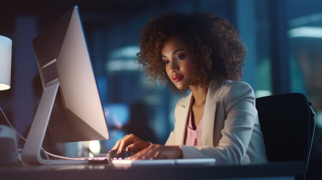 Diverse team of young professionals is working in modern business company. Working day of an office worker. Business, consulting, and technology concept.