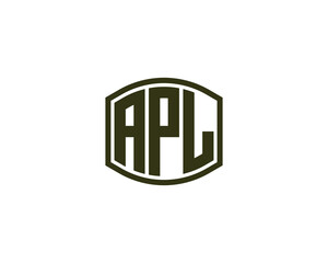 APL logo design vector template