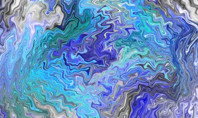 Abstract luxury blue and green ceramic texture. Liquid psychedelic art illustration background