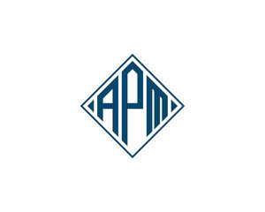 APM logo design vector template
