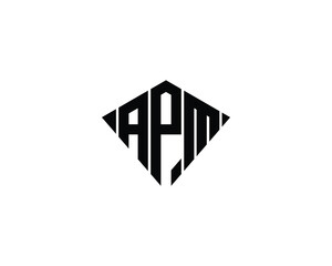 APM logo design vector template