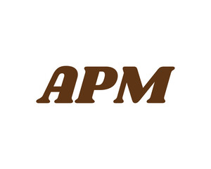APM logo design vector template